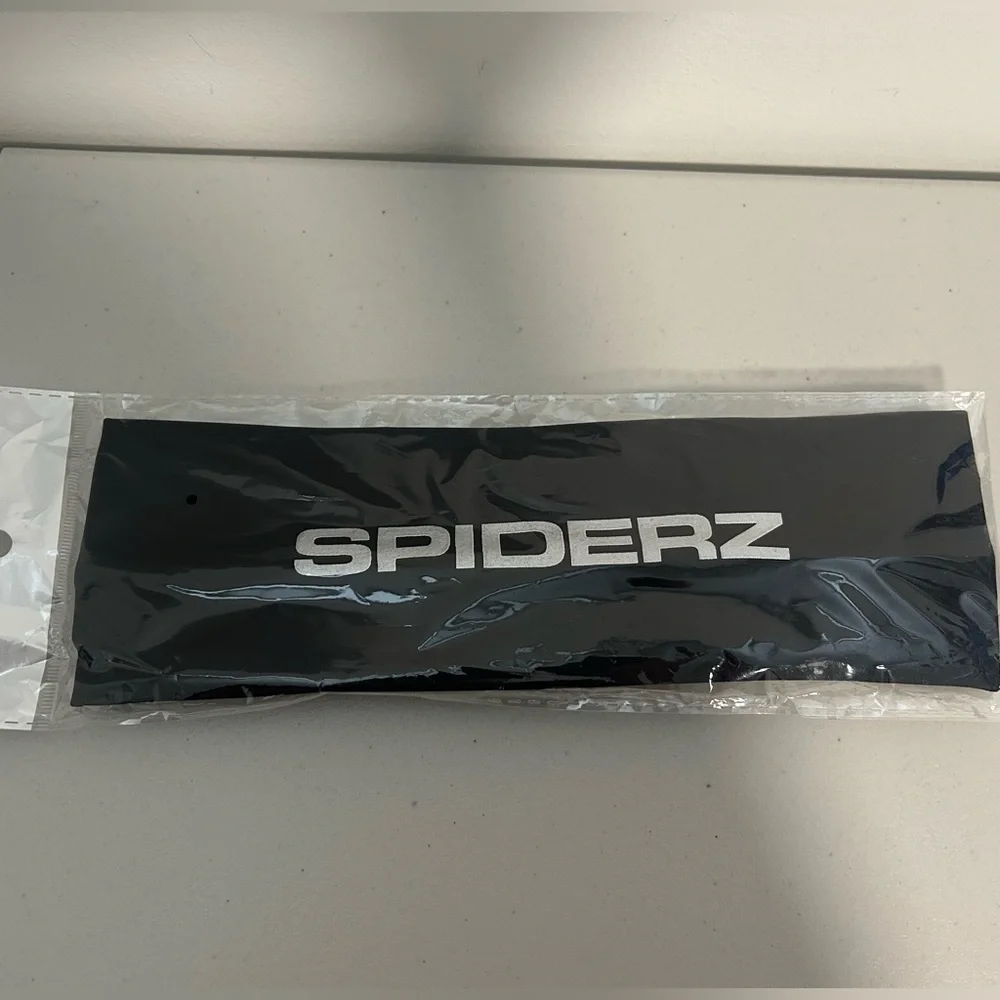 Spiderz Softball Headband Stretch Grippy Cinched Black